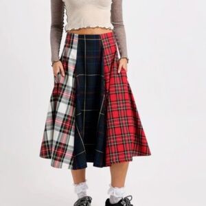 ISO: Eliza Faulkner Tri-Plaid Tartan Berkley Skirt